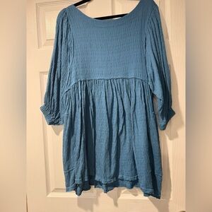 Women's Blue Crinkle dress